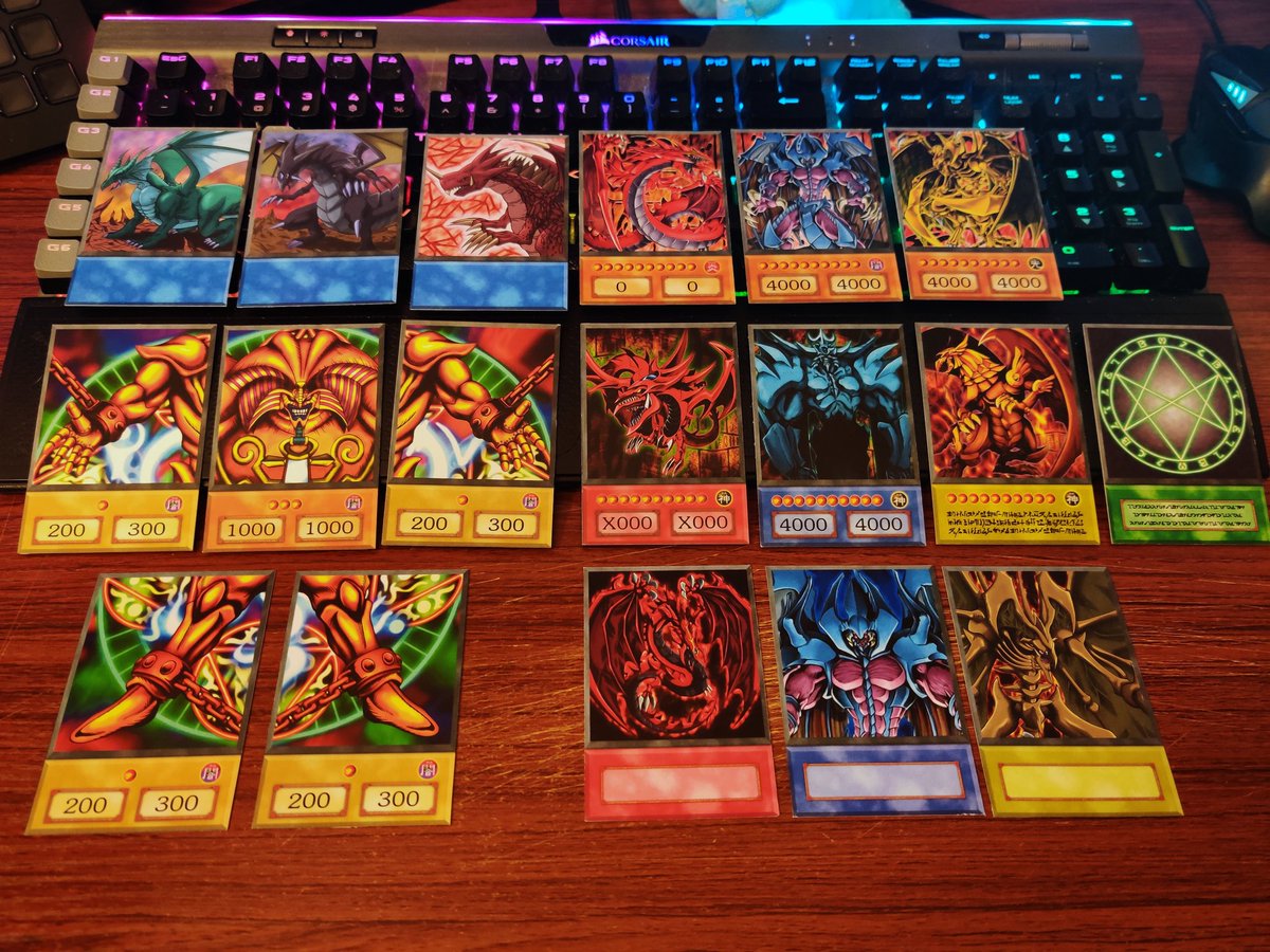 Exodia Set, God Cards set, Orichalcos + Dragons Set, and both set versions  of the Sacred Beasts from Trident OriCa #Yugioh