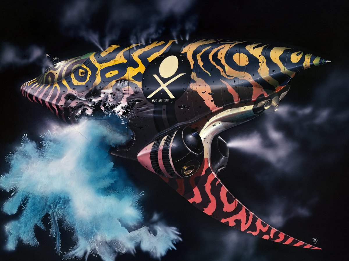 As a continuation of dazzle camo: The patterned universe of Chris Foss.
