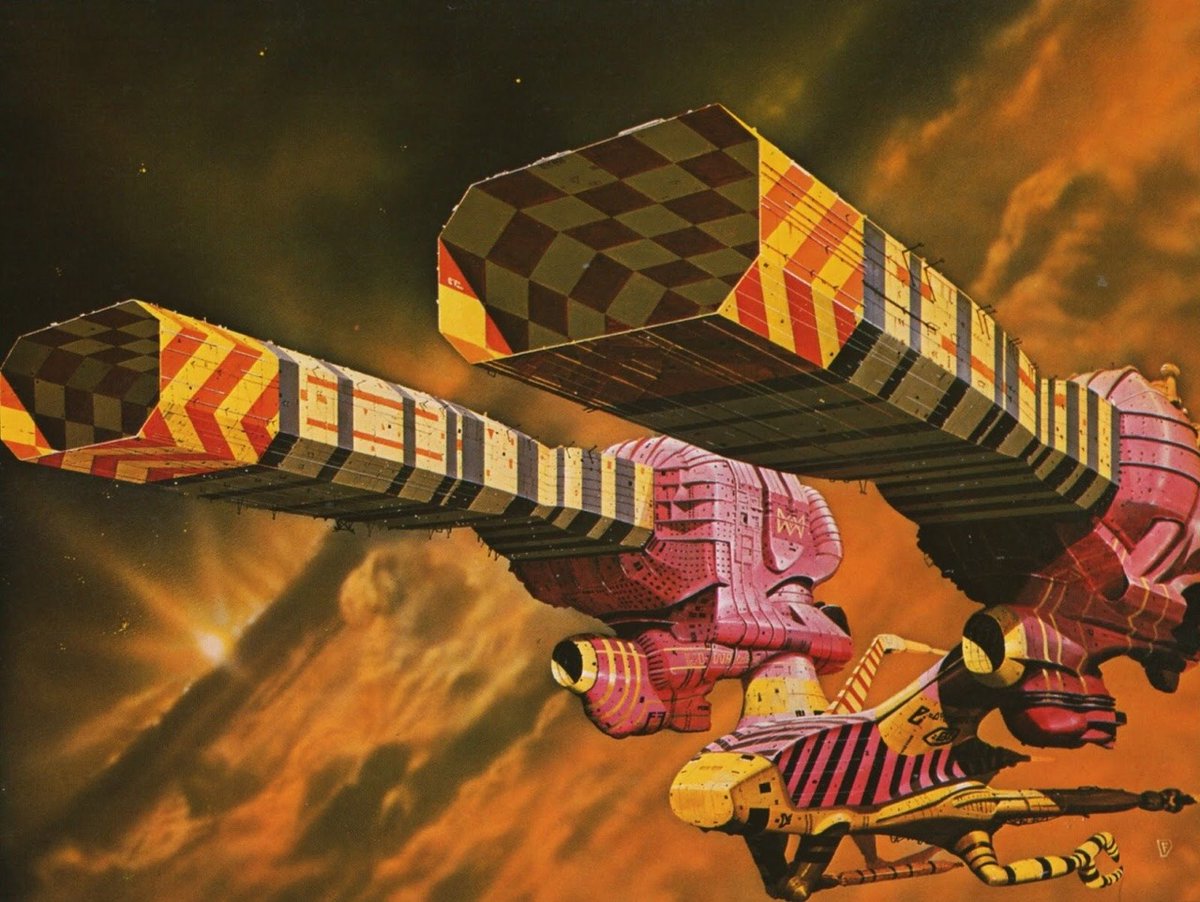 As a continuation of dazzle camo: The patterned universe of Chris Foss.