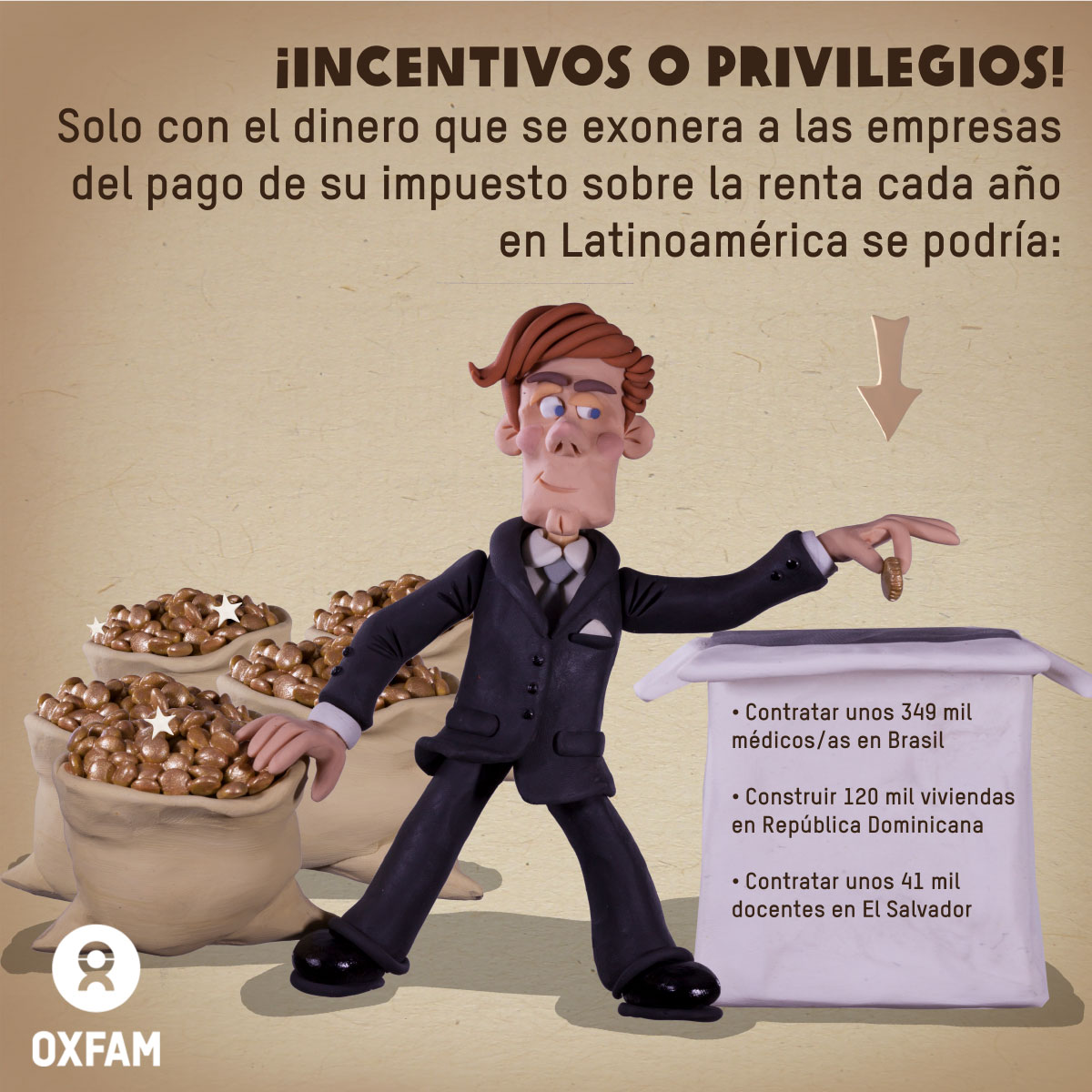 Utilizando solo el dinero que se exonera a las empresas del pago de su impuesto sobre la renta cada año, en Latinoamérica se podría hacer mucho ⤵
Conoce más sobre #CapturaDelEstado en el informe Democracias capturadas: el gobierno de unos pocos oxf.am/2K8cvWR