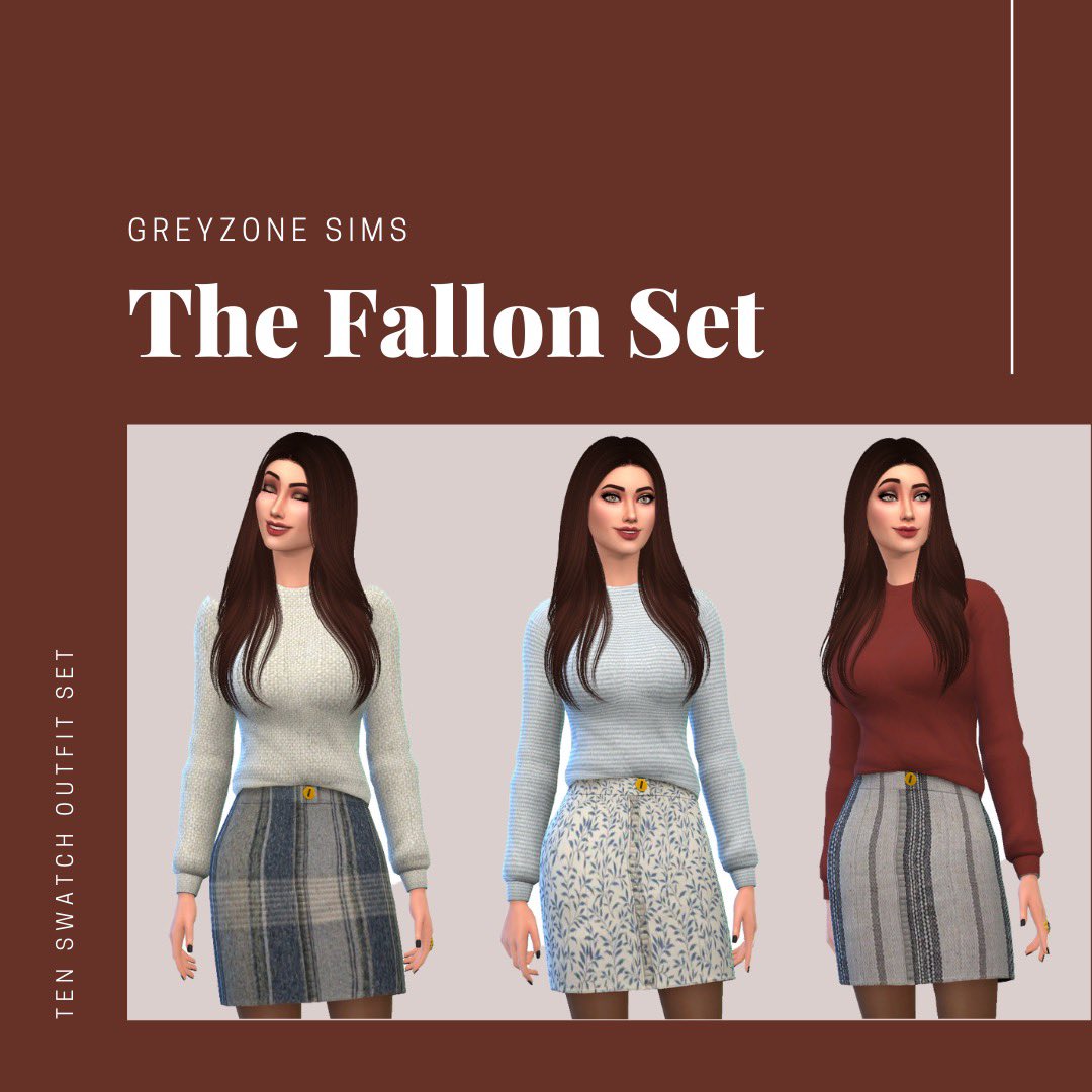 GreyzoneSims's tweet photo. The Fallon Set is live! https://t.co/eAf6yL9mtc

#TheSims4 #ts4 #ts4cc #maxismatch https://t.co/pohgeRMxgs
