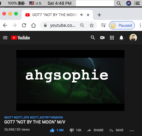 Youtube stream NBTM in 1 browser(Chrome)Sign inThumbs Up videoSubscribeWatch it & know I'm sending you a digital high five. #GOT7_NOTBYTHEMOON    #GOT7_DYE    #GOT7    @GOT7Official