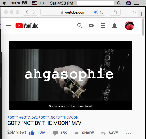 Youtube stream NBTM in 1 browser(Safari)Sign in w/ another user (if you have it)Thumbs Up videoSubscribeWatch it & find your favorite part. It's art and your here appreciating it. <3 #GOT7_NOTBYTHEMOON    #GOT7_DYE    #GOT7    @GOT7Official