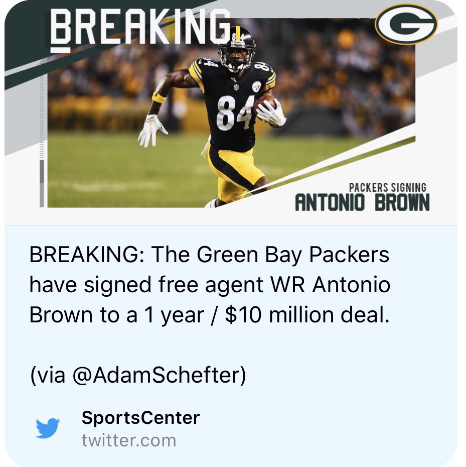 Nate_Dinet's tweet photo. @AdamSchefter 

What’s the deal with this tweet and it being swiftly deleted????

@AB84 to #greenbay https://t.co/hDPIEOymfb