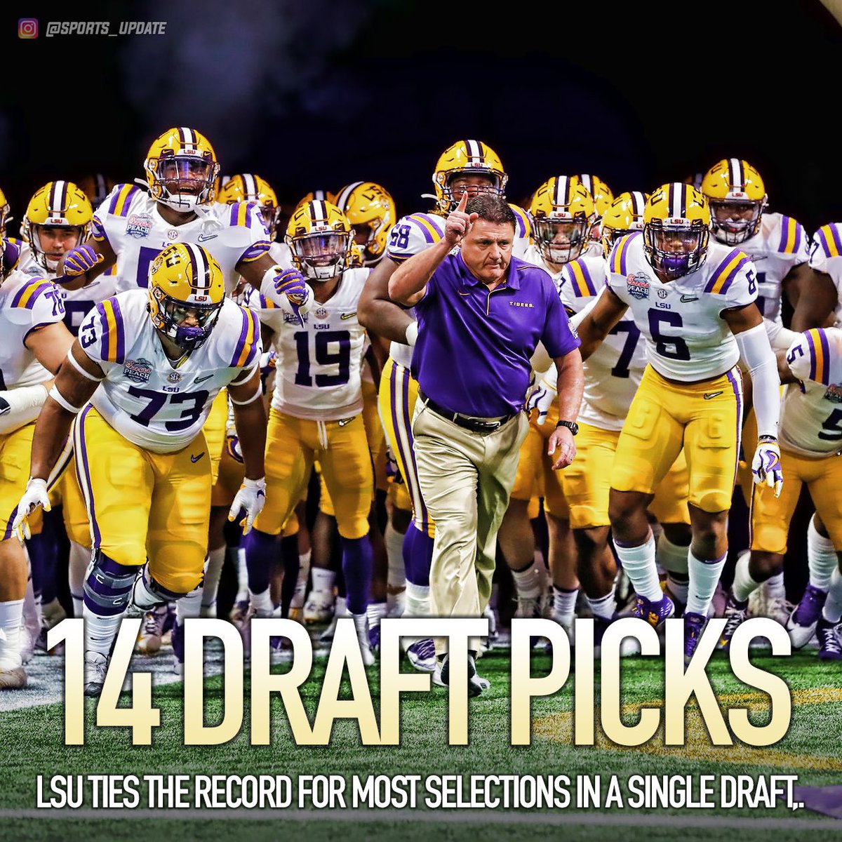 SportsUpdateIG's tweet photo. A historic draft for LSU. #GeauxTigers https://t.co/uWzmRpWo5L