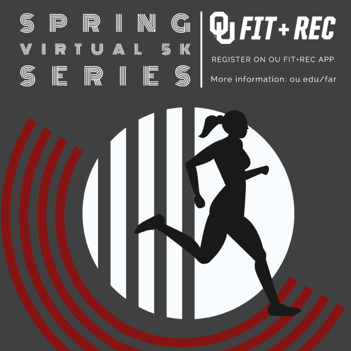 WhatToDoAtOU's tweet photo. 🏃‍♂️🏃‍♀️@OUFitandRec is hosting a Spring Virtual 5K Series and you have a week to get your first time in! You must have an OU or OUHSC email to register. Download the Fit+Rec App to register. Visit https://t.co/7yBX4AOVvB for more info. https://t.co/ROsueCoef4