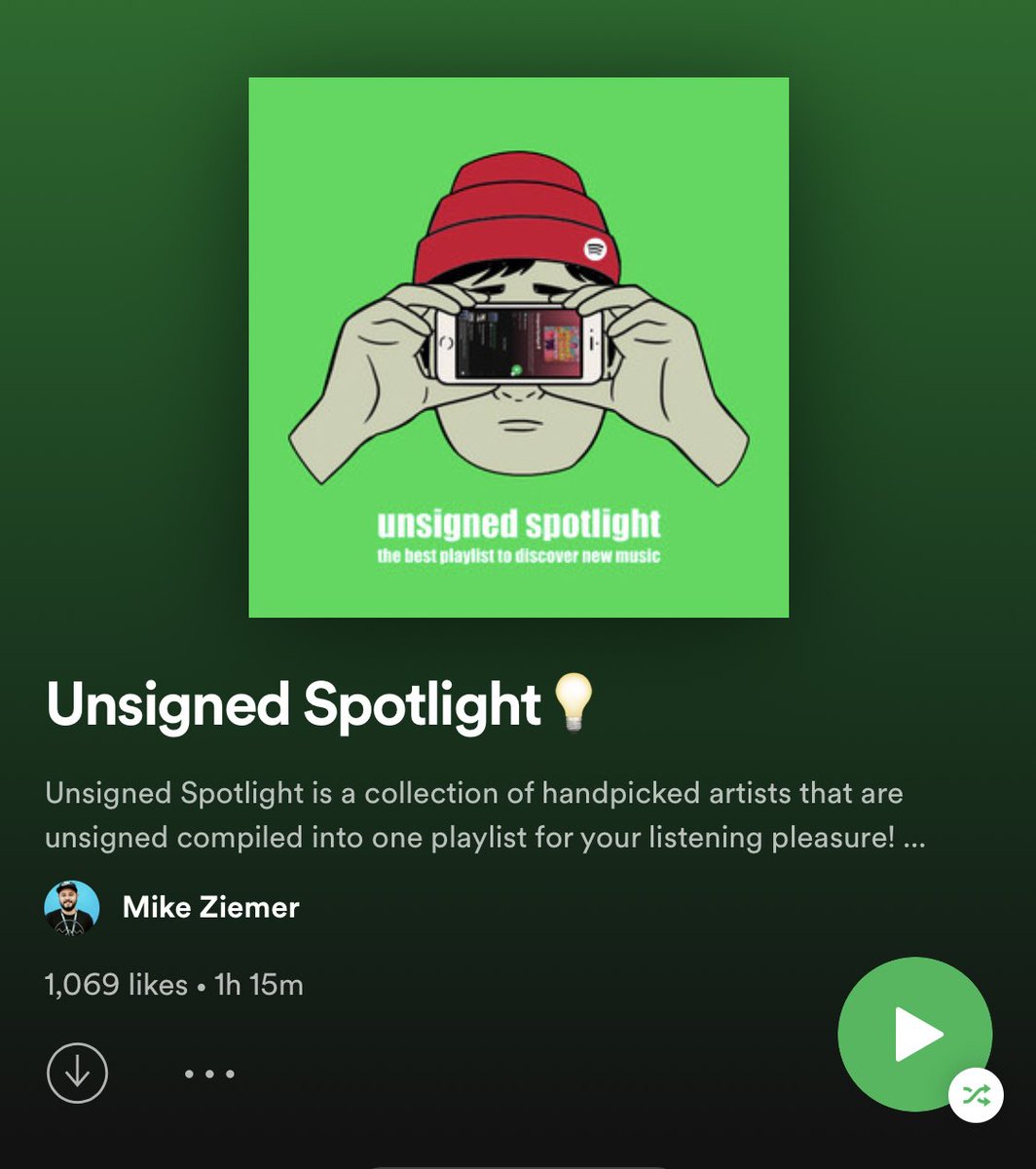 playlistsbymike's tweet photo. If you’re an unsigned artist looking for exposure, my UNSIGNED SPOTLIGHT playlist is updated weekly with new music. 1000+ followers.

Follow TWO steps to be considered...

1) Follow the playlist here: https://t.co/GoI0boj6FC

2) Submit your music here: https://t.co/MCtV7jlr41 https://t.co/djLgdZveIv
