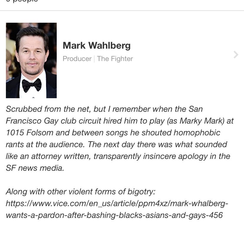 he was reported to have shouted homophobic slurs while performing (as marky mark) at a gay club