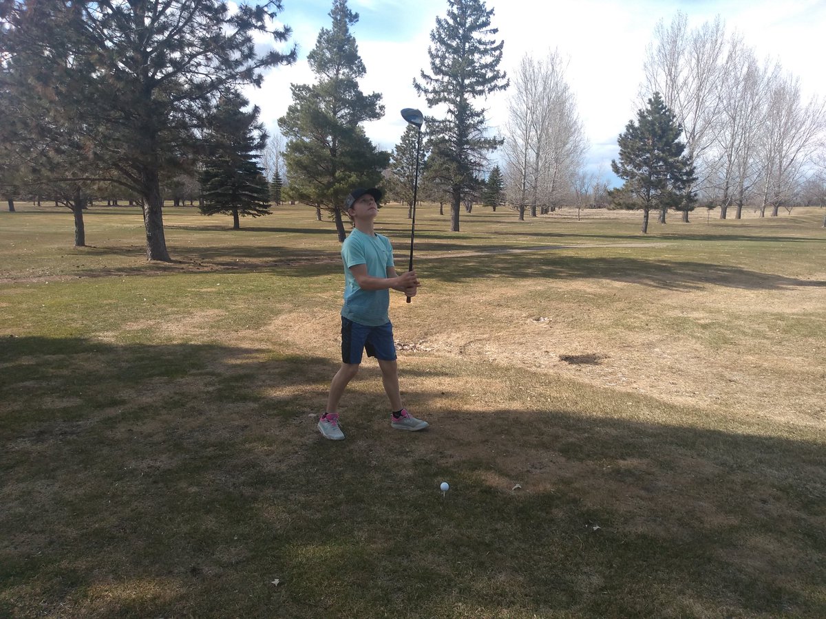The youngster hit a real golf course for the first time in his life last night!  The McVille Country Club is looking great already!  All of the equipment we got from <a href="/TheGolfCenter/">Golf Center</a> this winter did not disappoint......