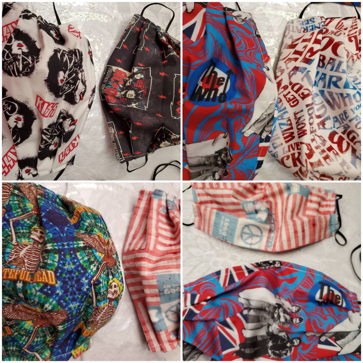 Wish I could have found fabric of other bands for masks like #aerosmith, #vanhalen, #motleycrue#, Santana...] just to many to list ).