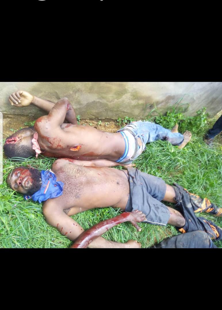 DFombat's tweet photo. [24/04 10:24] +237: Bro Fombat, I noticed you haven't tweeted these horrible Images. 22.04.2020 Military slaughtered young unarmed teenagers in Kendem, Manyu County Ambazonia. Our people are dying @commonwealthsec @UKParliament @LBC @SkyNews @MPIainDS @MartinFoleyMP #StopGenocide https://t.co/lKCpFOtRMD