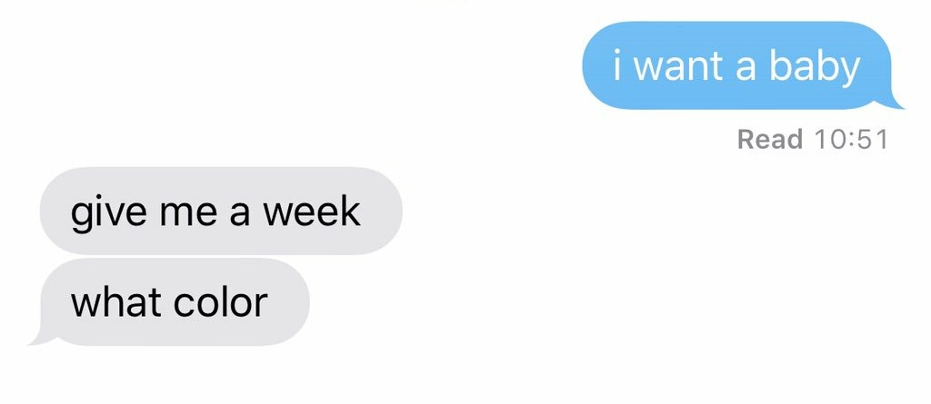 One direction as "I want a baby" responses; a thread: