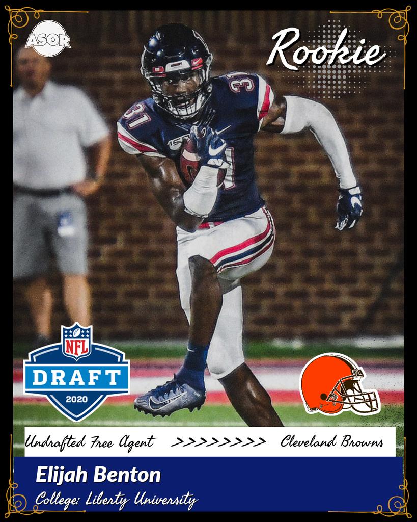 ASeaofRed's tweet photo. Congratulations to Elijah Benton for signing an undrafted free agent deal with the @Browns !! #DawgPound #walkon https://t.co/CnAqokN6Pk