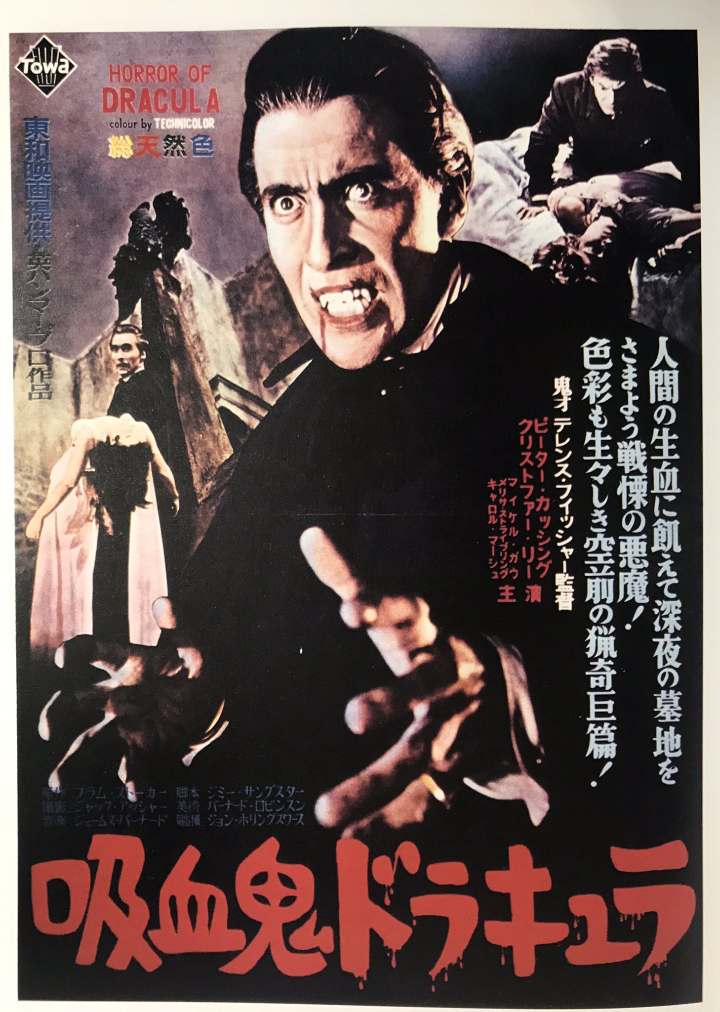 エリック 吸血鬼ドラキュラ は様々な編集バージョンがあって 極東用プリントには残酷シーンが多めだったらしい 先にツイートしたシーンで ルーシーに杭を打ちこむ数カットだけあきらかにフィルムの色が違っている これが極東用プリント仕様のカット