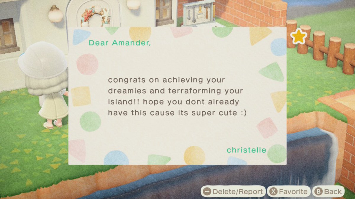 clouderinos's tweet photo. the sweetest @christelleacnh 🥺🥺🥺 thank you for being on this journey w me i'm literally so thankful and also look!!!! i put the globe in front of eric's house it's so cute sobs 😭😭😭 https://t.co/N1AZ66yrF2