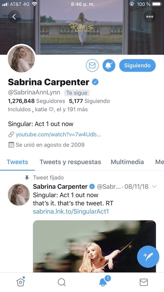 :¨·.·¨:  `·.. ✎.. sabrina followed me {02.01.19}