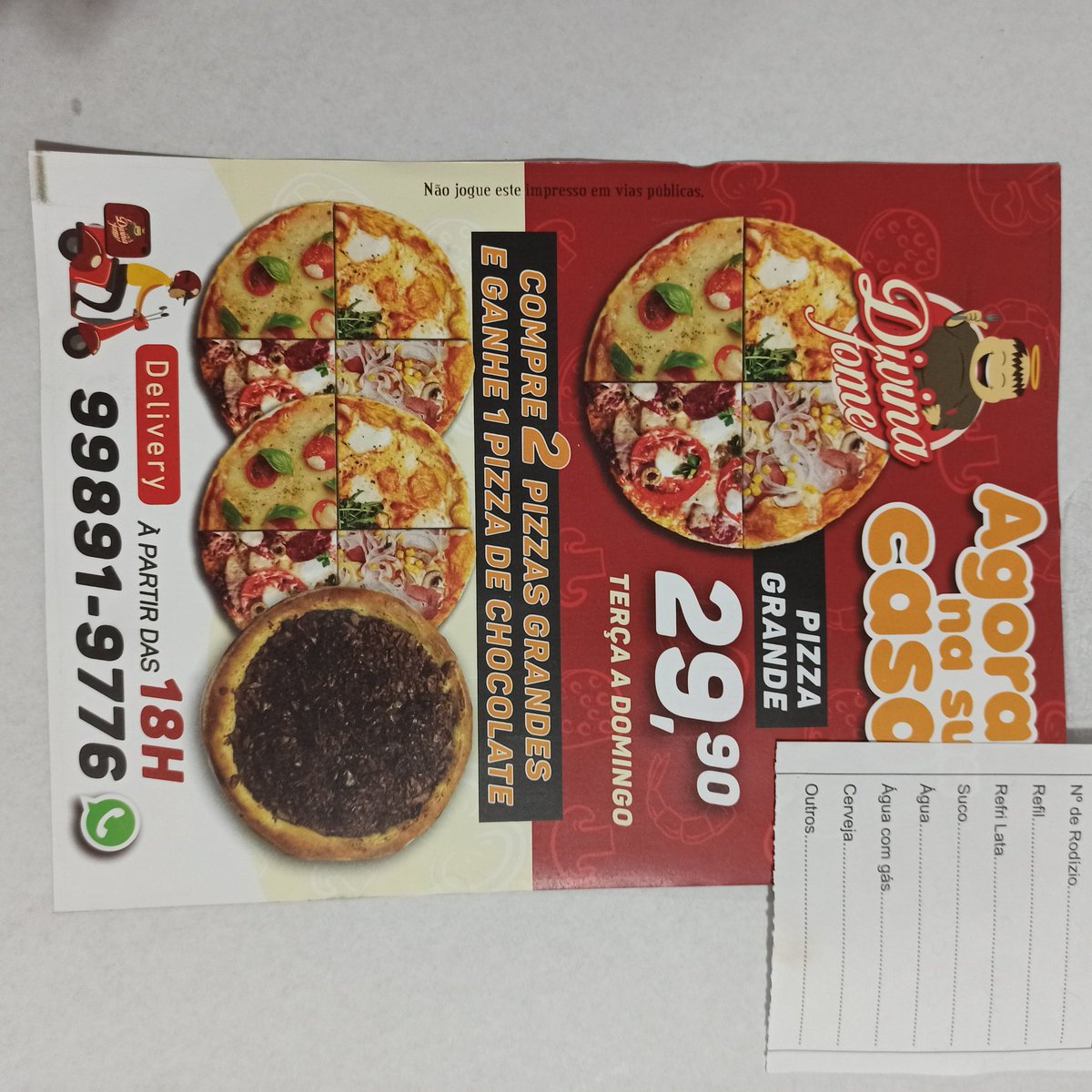 chinchouu's tweet photo. @bobba2001 menina eh daí de Laranjeiras essa pizzaria... a de brigadeiro vem de brinde https://t.co/umL4MXir1F