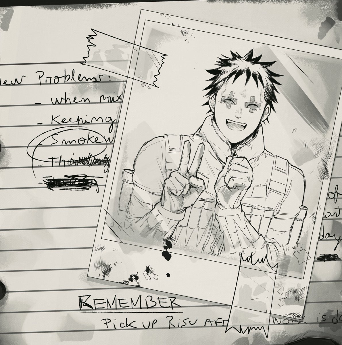 Florbetriz's tweet image. Some drhdr art that never saw the light... 
#dorohedoro