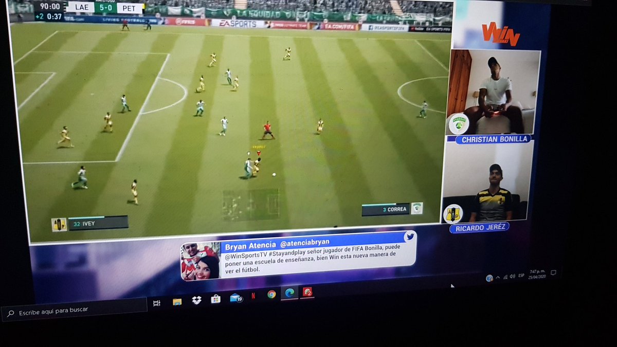 #StayAndPlay  que buena iniciativa Win Sport, Ojalá la modalidad clubes pro 11v11 lo puedan ver y analizar, acá también hay un buen espectáculo, saludos, <a href="/oncecaldas/">🏆 Once Caldas ⭐️⭐️⭐️⭐️</a> con toda en la eLiga Dimayor