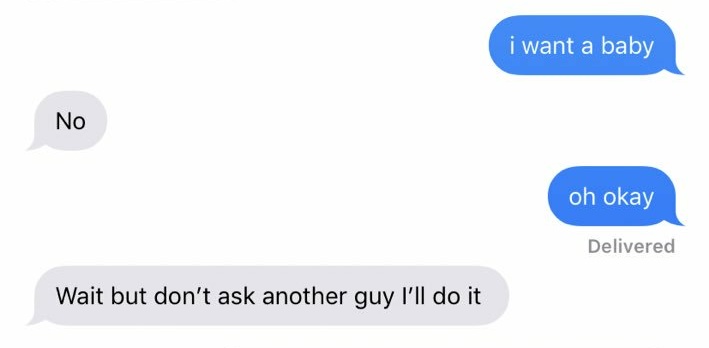 One direction as "I want a baby" responses; a thread: