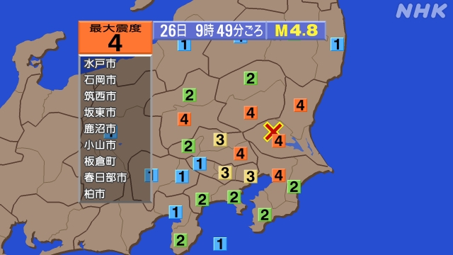 栃木 地震
