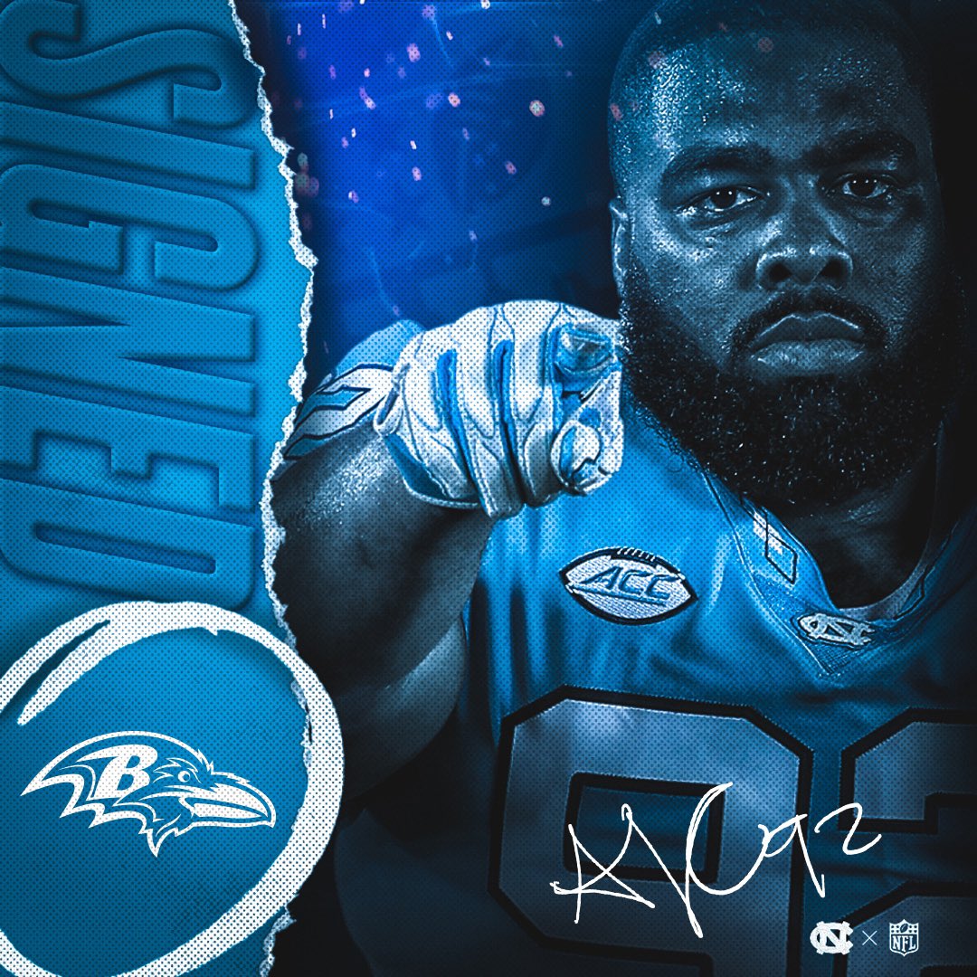 UNCFootball's tweet photo. Chapel Hill ➡️ Baltimore

@ACraw92 is signing with the @Ravens!

#CarolinaFootball 🏈 #ProHeels https://t.co/Qtr28xWtWK