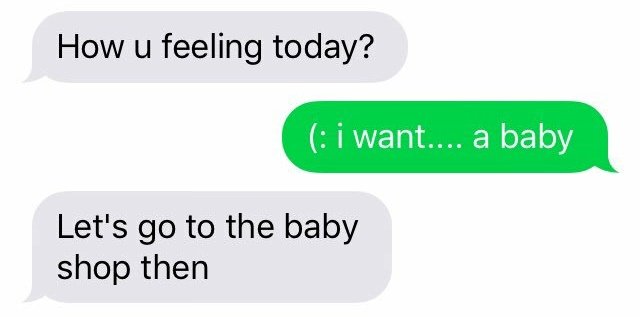 One direction as "I want a baby" responses; a thread: