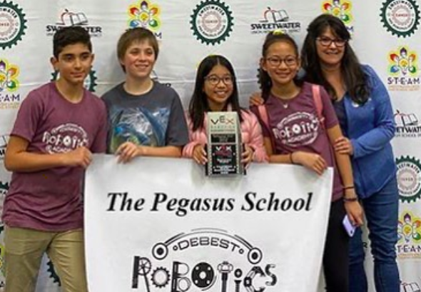 k_debest's tweet photo. Congratulations to team 90700E who competed in the VEX Worlds (Virtual) Robotics Tournament today. This team was one of the top 360 middle school teams in the World! Our entire robotics team had a virtual watch party today. They ended the tournament ranked #44 in their division! https://t.co/dte38lWRgm