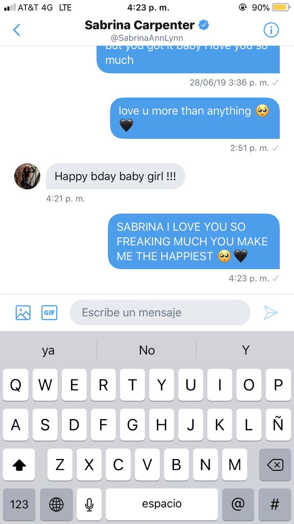 :¨·.·¨:  `·.. ✎.. sabrina wished me a happy birthday {16.08.19}