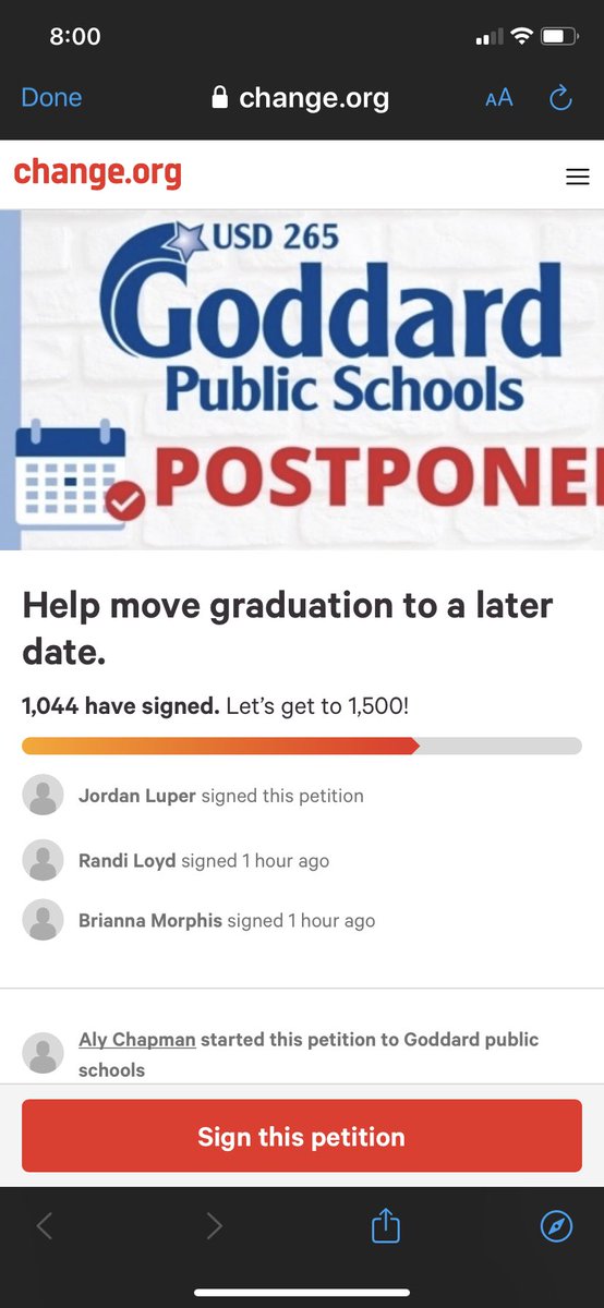 JordanL475's tweet photo. Nothing will change but I just want to acknowledge that students/families voices should matter! I understand the virtual idea but we have students who dont have WiFi computers or cars These kids can’t participate and they deserve it the most! 1000 people signed to support WOW!!! https://t.co/9a7EJLRdlH