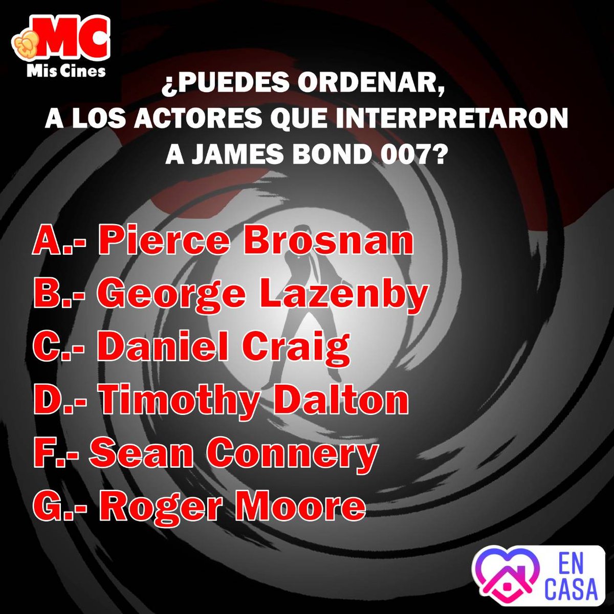 Queremos saber que tanto sabes de cine y hoy #MisCines tiene este gran reto para ti, completa esta pregunta?. Recuerda ganemos al #Coranavirus #Juntos, compartamos con nuestros seres queridos #QuedateEnCasa, que nosotros pondremos el entretenimiento para superar esta #Cuarentena.