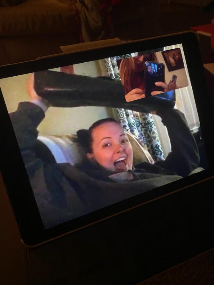 EmilyJean2012's tweet photo. @KAcom my mom at our last Keith show (Stark Co Fair 2017.. it was raining- she made the paper) and I continued the tradition for the quarantine show tonight with her via video chat! 😂 https://t.co/Z7EublT4Jx