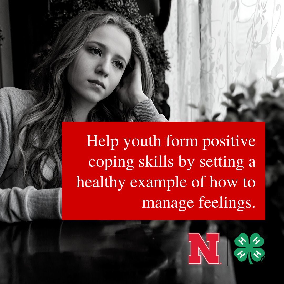 Support young people through change by setting a healthy example of how to manage feelings. Exercise, meditation, journaling, or engaging in a favorite hobby like art, cooking, or sewing are healthy ways to work through disappointment. #NE4H #YouthDevelopment #NE4HPYD