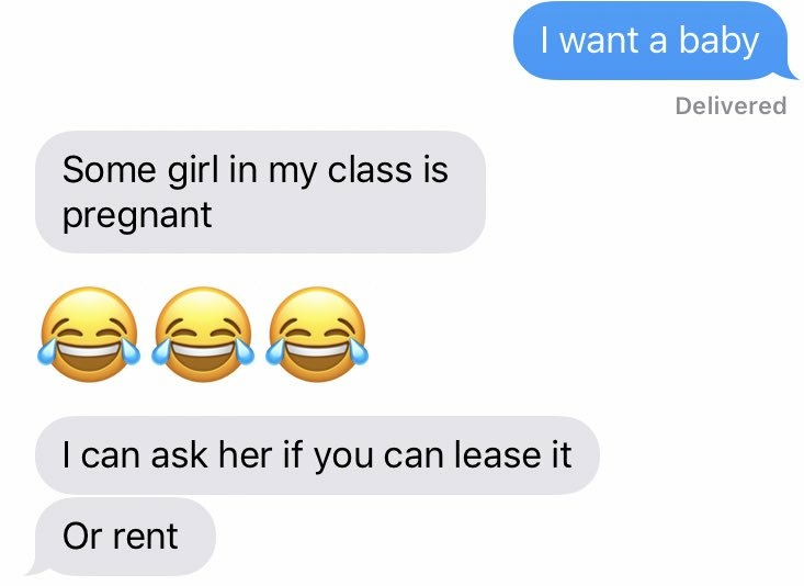 One direction as "I want a baby" responses; a thread: