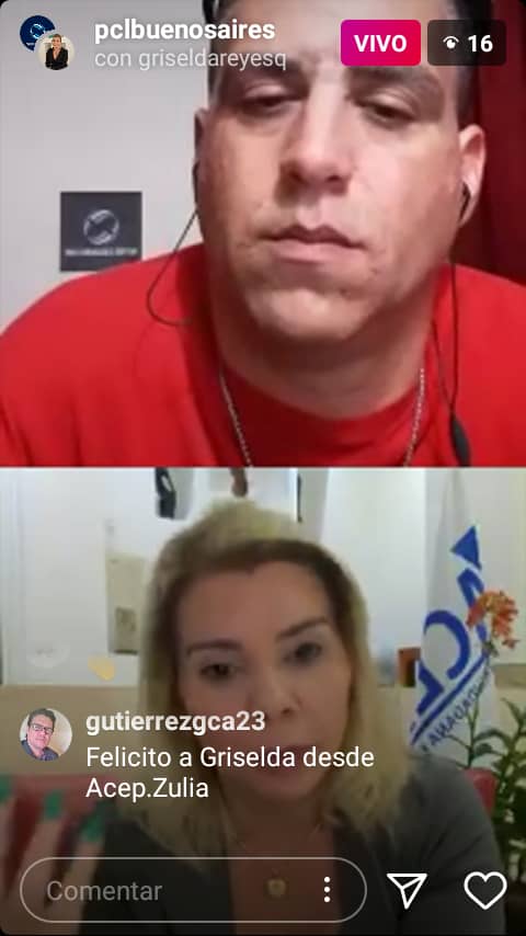 griseldareyesq's tweet photo. Agradezco a @pharguello, presidente del partido @pclbuenosaires, por haberme invitado a este InstagramLIVE 🙏🙏

"Nadie conoce el sentir de la madre venezolana, el sacrificio y esfuerzo que hace cada día para sustentar sus hogares. Mi compromiso es con ellas. Así lo siento". https://t.co/hpwoprnkqJ