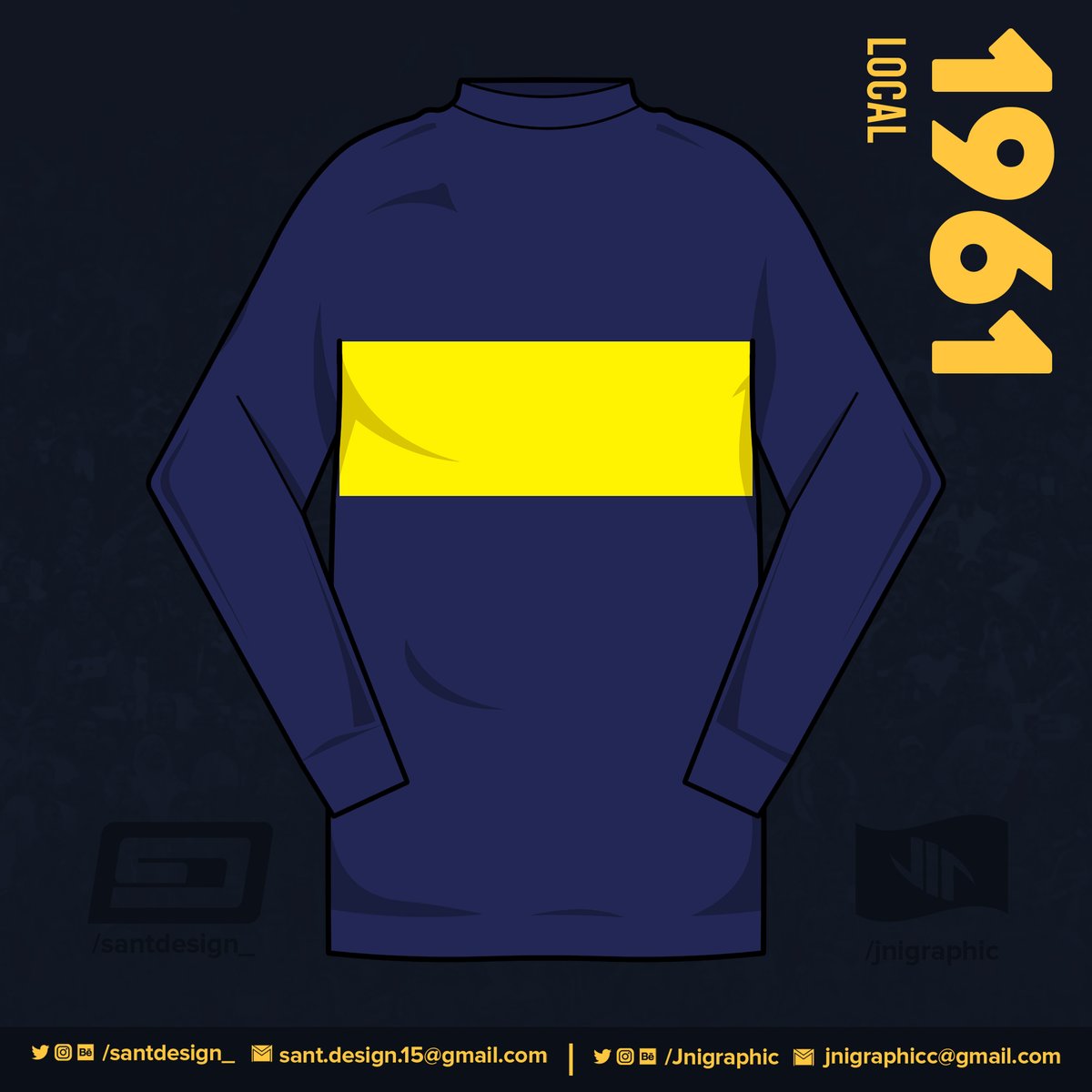 1961: Vuelve la "polera", y es con esta camiseta que obtienen el título de 1962 por lo que deben volver a lucir el escudo de la Asociación del Futbol Argentino en 1963.