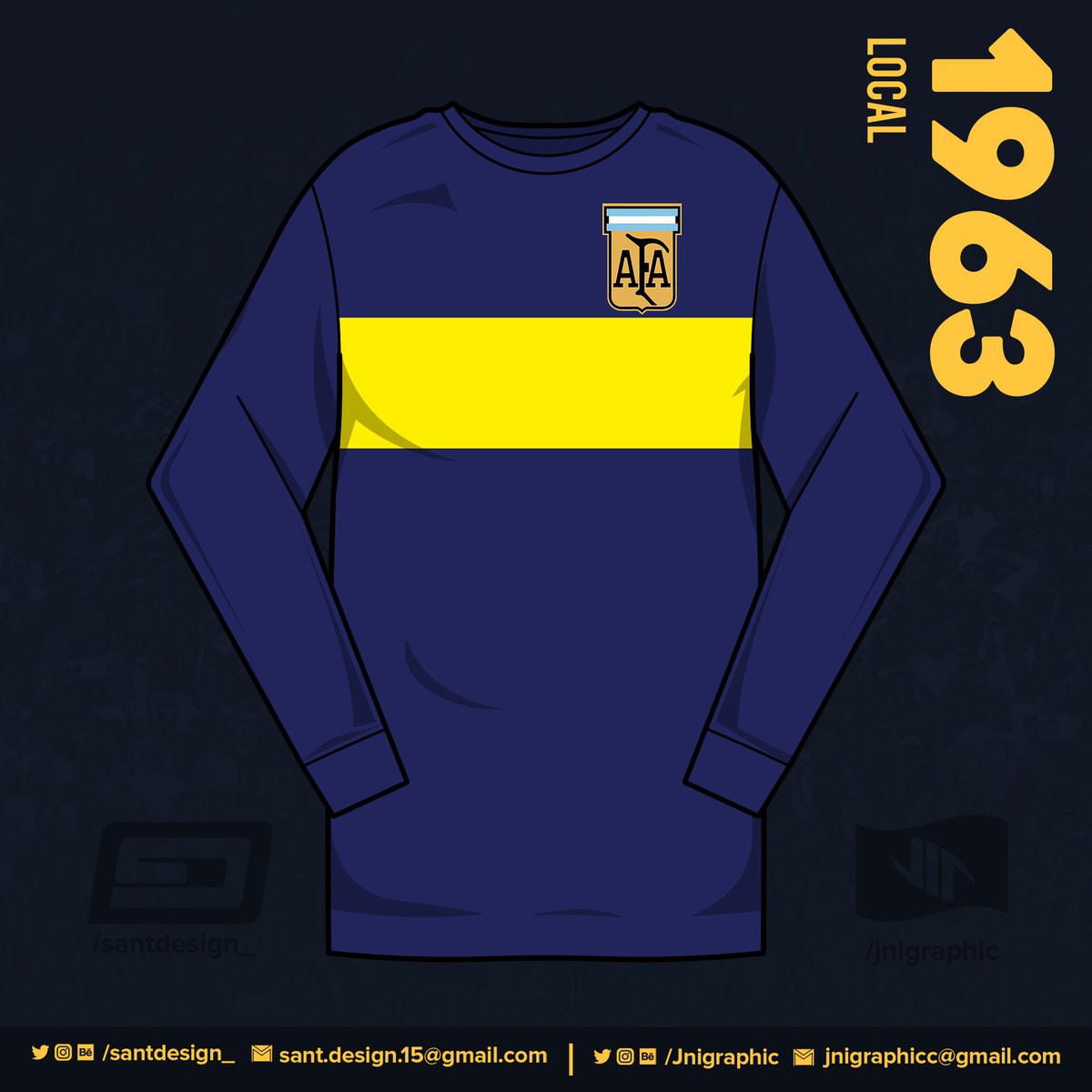 1961: Vuelve la "polera", y es con esta camiseta que obtienen el título de 1962 por lo que deben volver a lucir el escudo de la Asociación del Futbol Argentino en 1963.