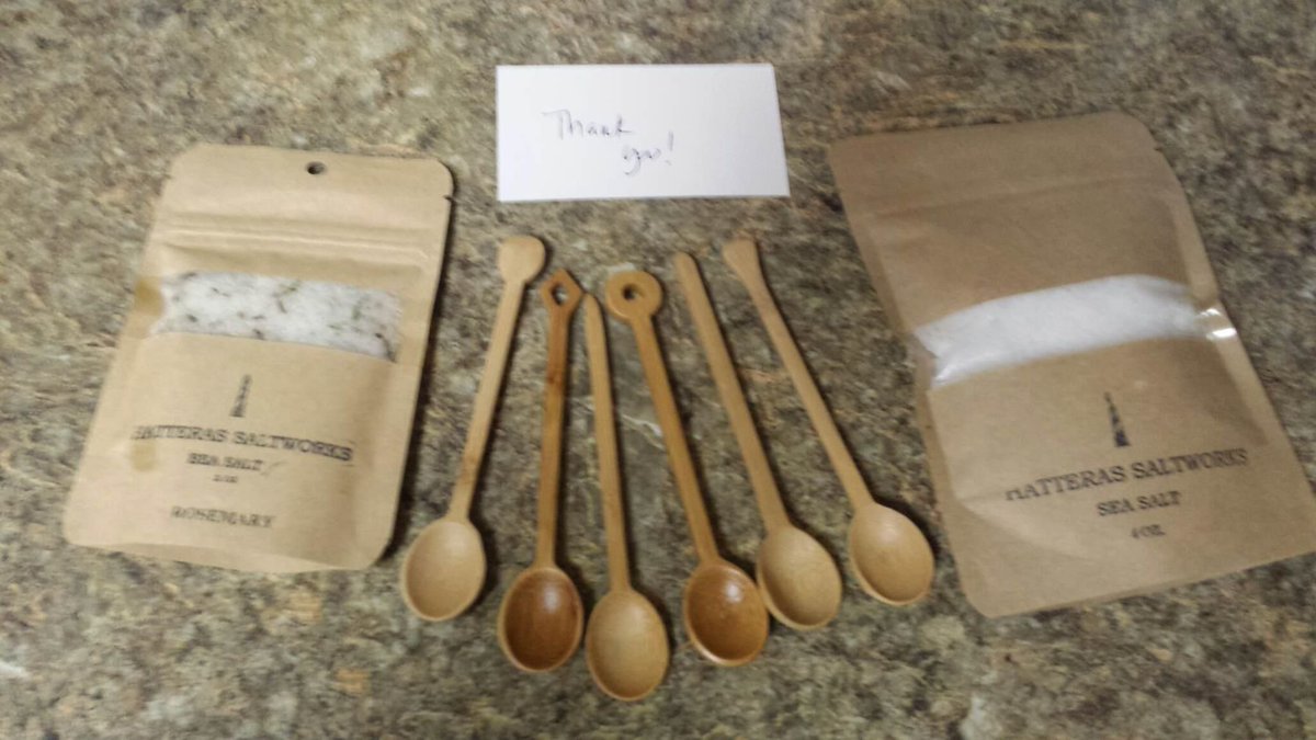 But anyway, the main point of this thread was that my salt and spoons came today (please forgive my signature bad photography)and thank YOU  @seasaltnc