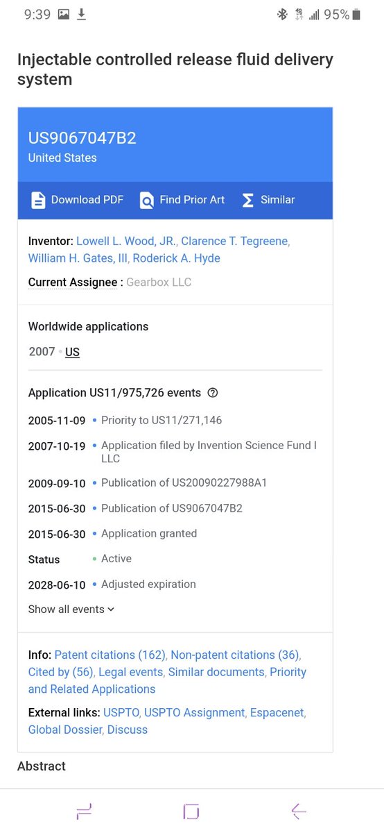 Krypt0Kalic0's tweet photo. 👇👇👇🧐🤬
#BillGatesBioTerrorist  Patent for Injectable (Remote) Controlled Release Fluid Delivery Sys

#3,4,9
https://t.co/FUN6tpSrpu

#WHO #chipparty
#BillGatesVirus #BillGatesIsEvil #BillGatesIsNotOurFriend #fallcabal
#ThesePeopleAreSick #q17 #patriots #ThesePeopleAreEVIL https://t.co/AjLaUX85w8