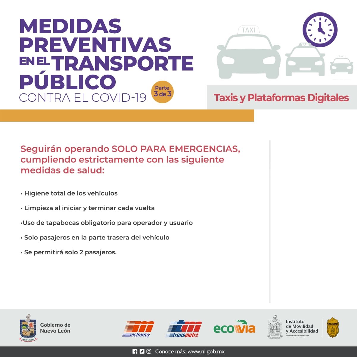 🔰 No queremos que esta pandemia nos ponga contra la pared como a otros países y es por eso que se ha tomado la decisión de reducir el servicio del transporte público. Por el bien de todos, usemos el transporte público solo si es estrictamente necesario.
