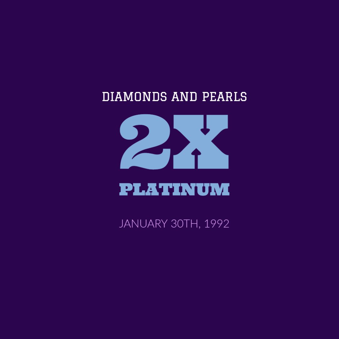 Diamonds and Pearls, the album was released October 1, 1991. It sold 2 million physical copies, going double platinum.  https://album.link/us/i/321974384 