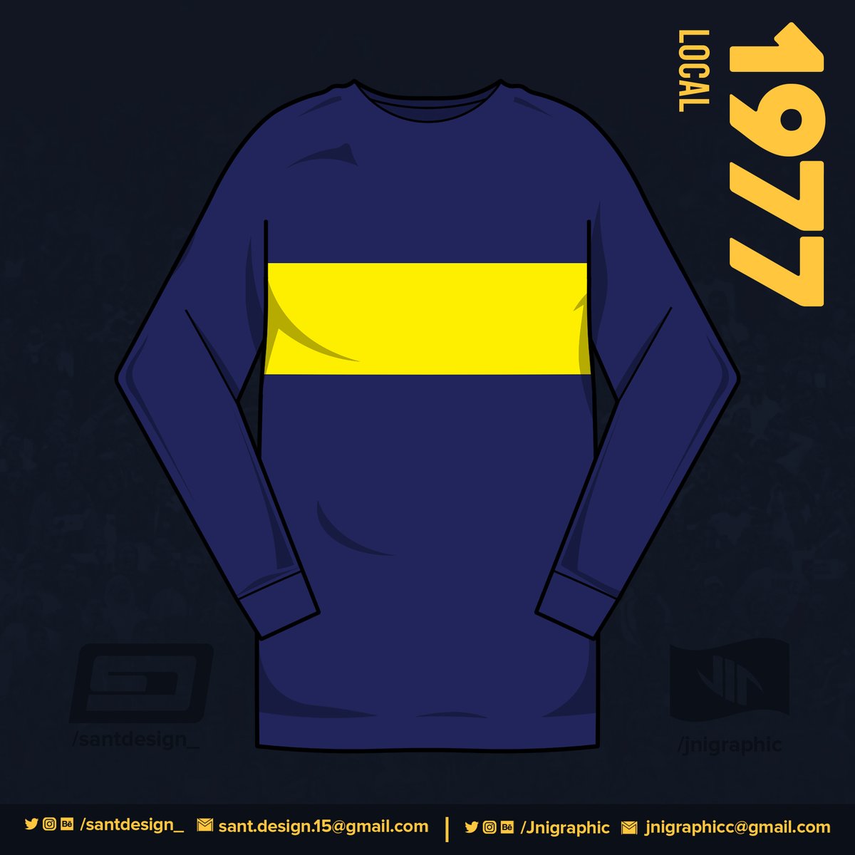 1977: Con estas camisetas es que Boca obtiene las Copa Libertadores de 1977 y 1978, como también la Copa Intercontinental de 1977.