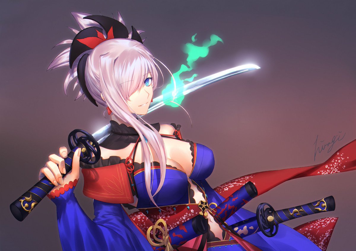 宮本武蔵(Fate) 「武蔵ちゃん召喚の触媒にどうぞ 」|柊祈のイラスト
