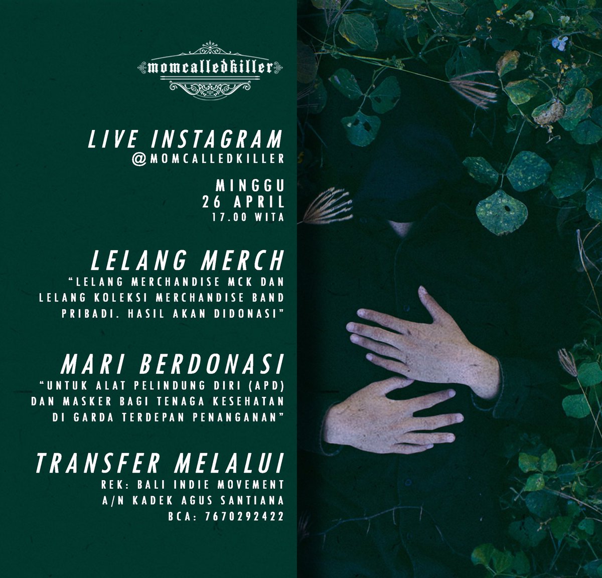 mengudara di instagram pukul 17.00 wita.