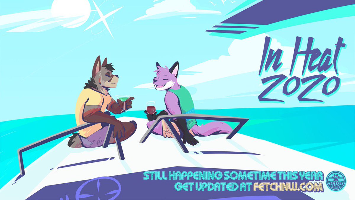 You heard it live... We have a date for the boat... In Heat 2020
Sort of. June 6th. Likely to be rescheduled, but we have backup dates. :D And check out this fantastic art from <a href="/snow_kun/">tohfu.bsky.social🐺</a>, for the first time right now! 

Watch our live party right now! Fetchnw.com