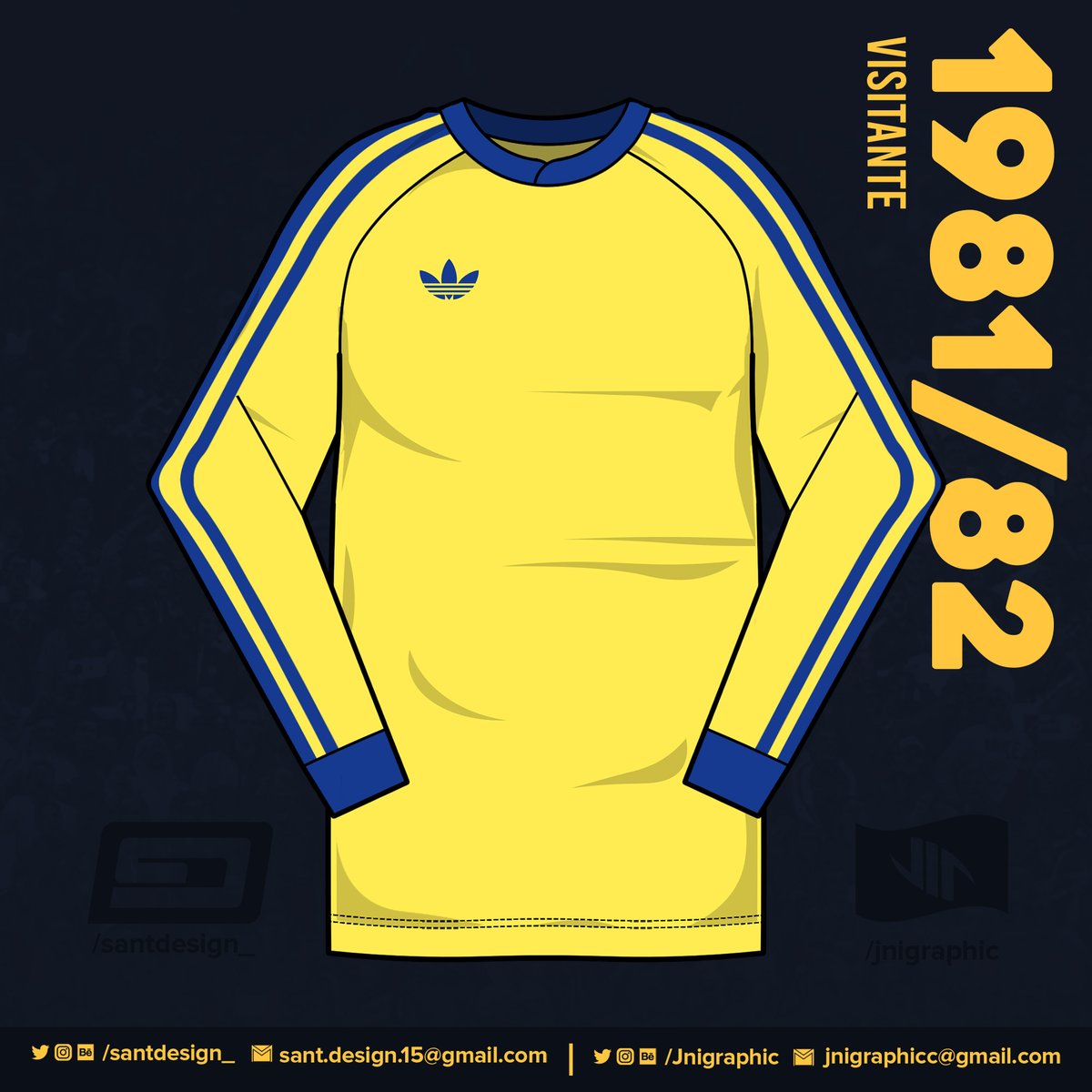 1981: La que es, quizás, la camiseta más famosa de Boca, debido a que es la cual fue utilizada por el considerado por muchos mejor jugador de la historia, Diego Armando Maradona. Con esta camiseta Boca ganó el Metropolitano de ese año.