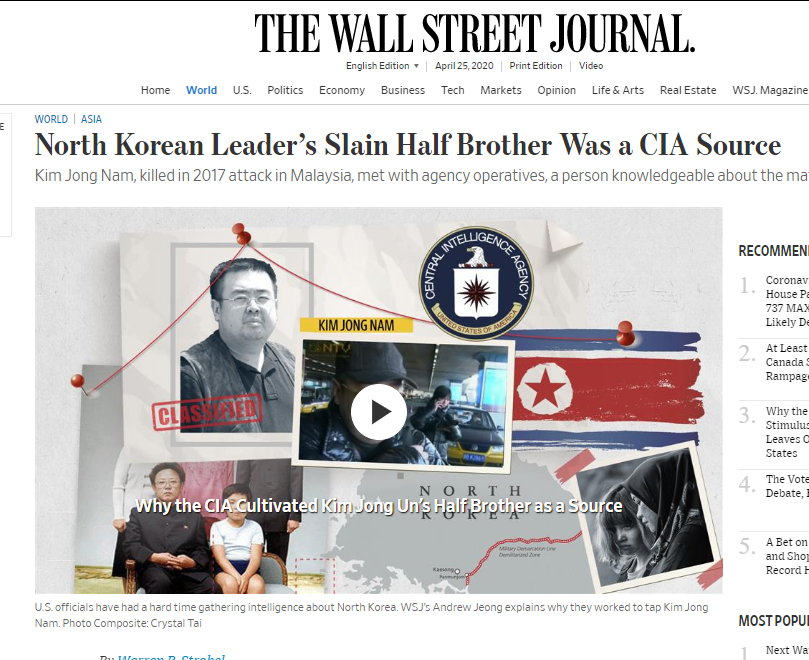 I think there were other powers in charge of North KoreaWhen Clinton went into North Korea in 1994 and gave them Nukes, I think he gave the Kim family an offer. He will make sure they stay in power, but as a puppet regime for rogue 'agents.' https://www.wsj.com/articles/north-korean-leaders-slain-half-brother-was-said-to-have-been-a-cia-informant-11560203662