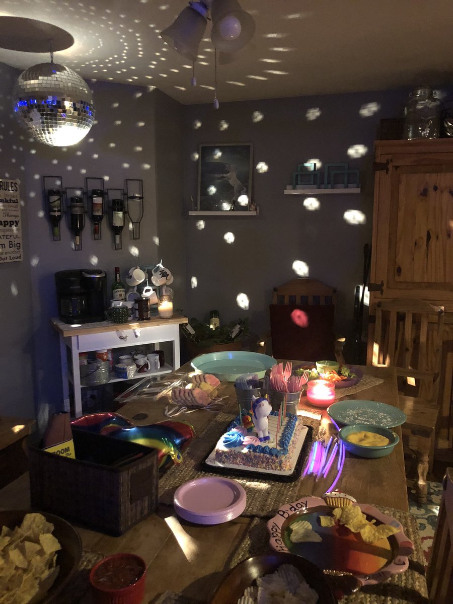 Julianna_clive's tweet photo. Coming of age in the time of quarantine: I turned my house into a nightclub for my daughter’s 21st birthday. My kids are now playing Secret Hitler, hunting for fascists, on the dance floor I made in the living room. Isn’t this what we do every day already? https://t.co/jqbbVb9od6
