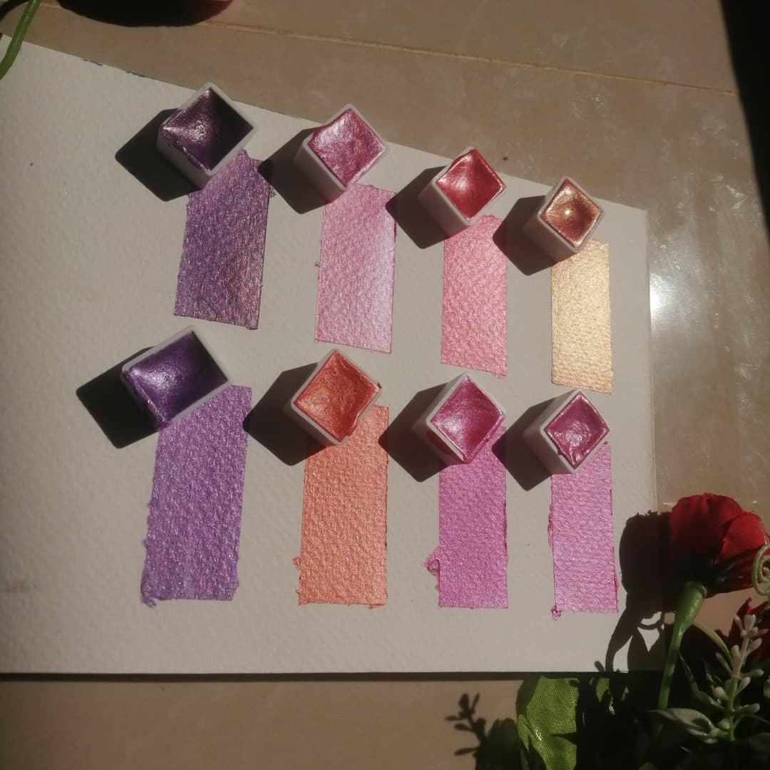 charm_wch's tweet photo. 8 แพน เซตละ 340 ค่ะ สนใจ DM ได้เลย​💖
#Watercolors #handmadewatercolor https://t.co/Su3Pi1kdZ7