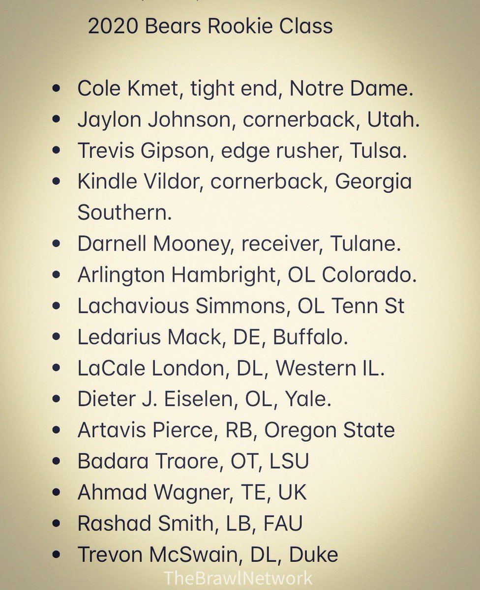 Introducing your 15 newest Chicago Bears. #BearDown #BearsDraft